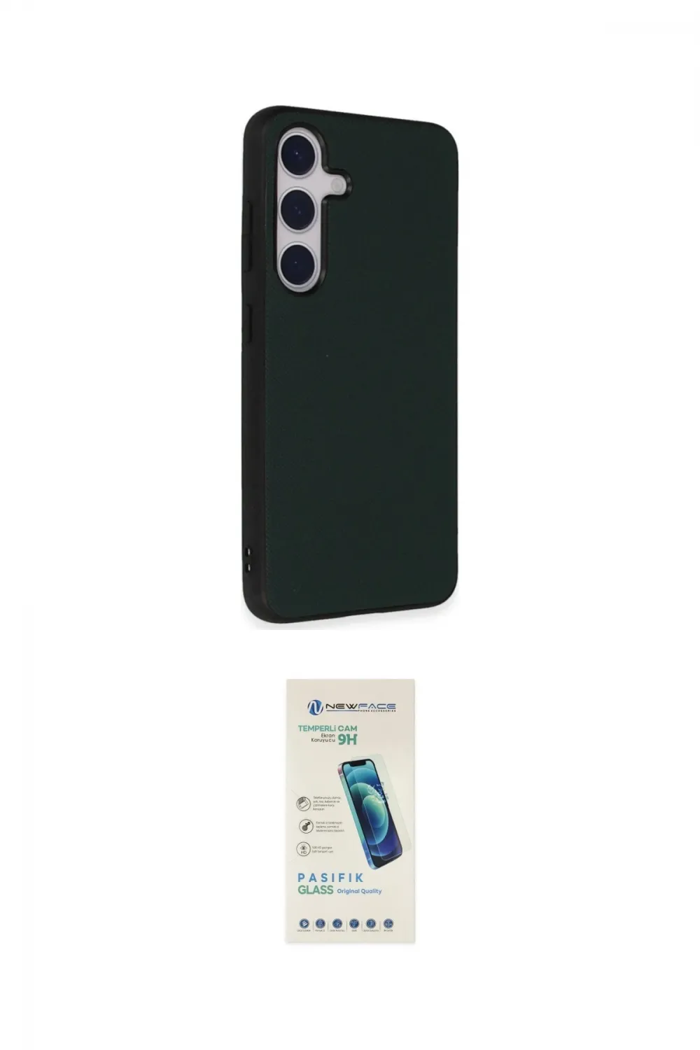 ieg™ Galaxy S24 Kılıf Akış Asil Koleksiyonu - Şeffaf Pasifik Cam Ekran Koruyucu