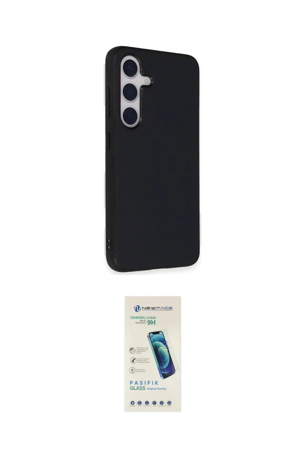 ieg™ Galaxy S24 Kılıf Akış Asil Koleksiyonu - Şeffaf Pasifik Cam Ekran Koruyucu