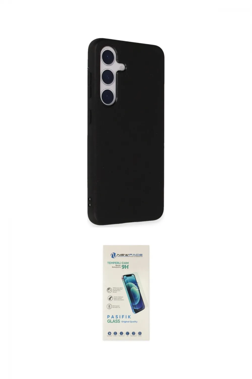 ieg™ Galaxy S24 Kılıf Akış Asil Koleksiyonu - Şeffaf Pasifik Cam Ekran Koruyucu