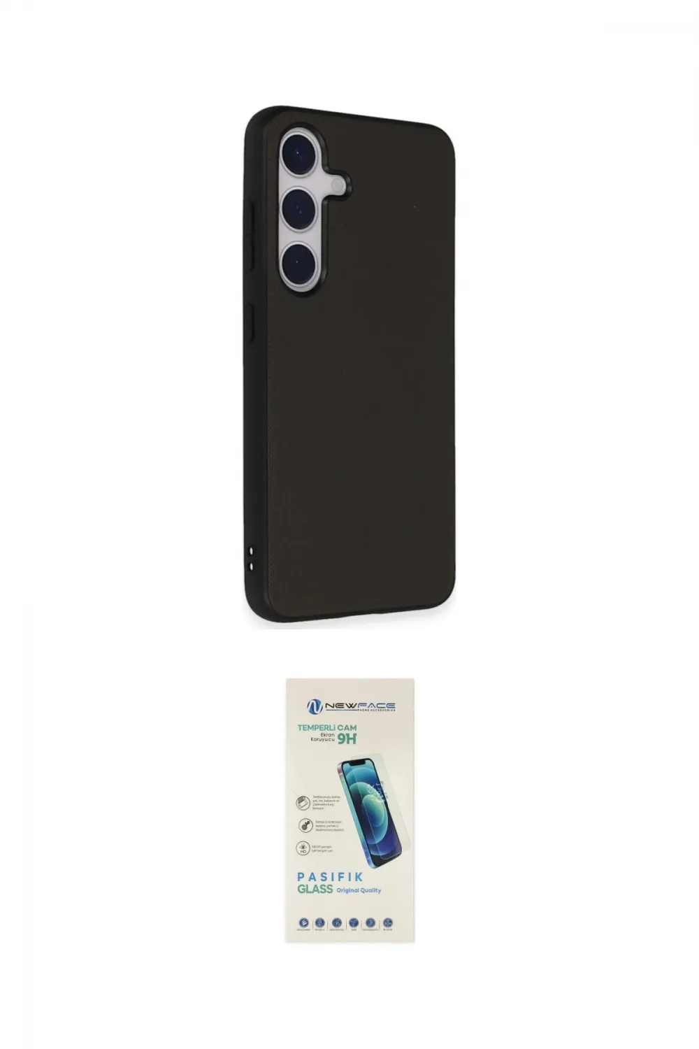 ieg™ Galaxy S24 Kılıf Akış Asil Koleksiyonu - Şeffaf Pasifik Cam Ekran Koruyucu