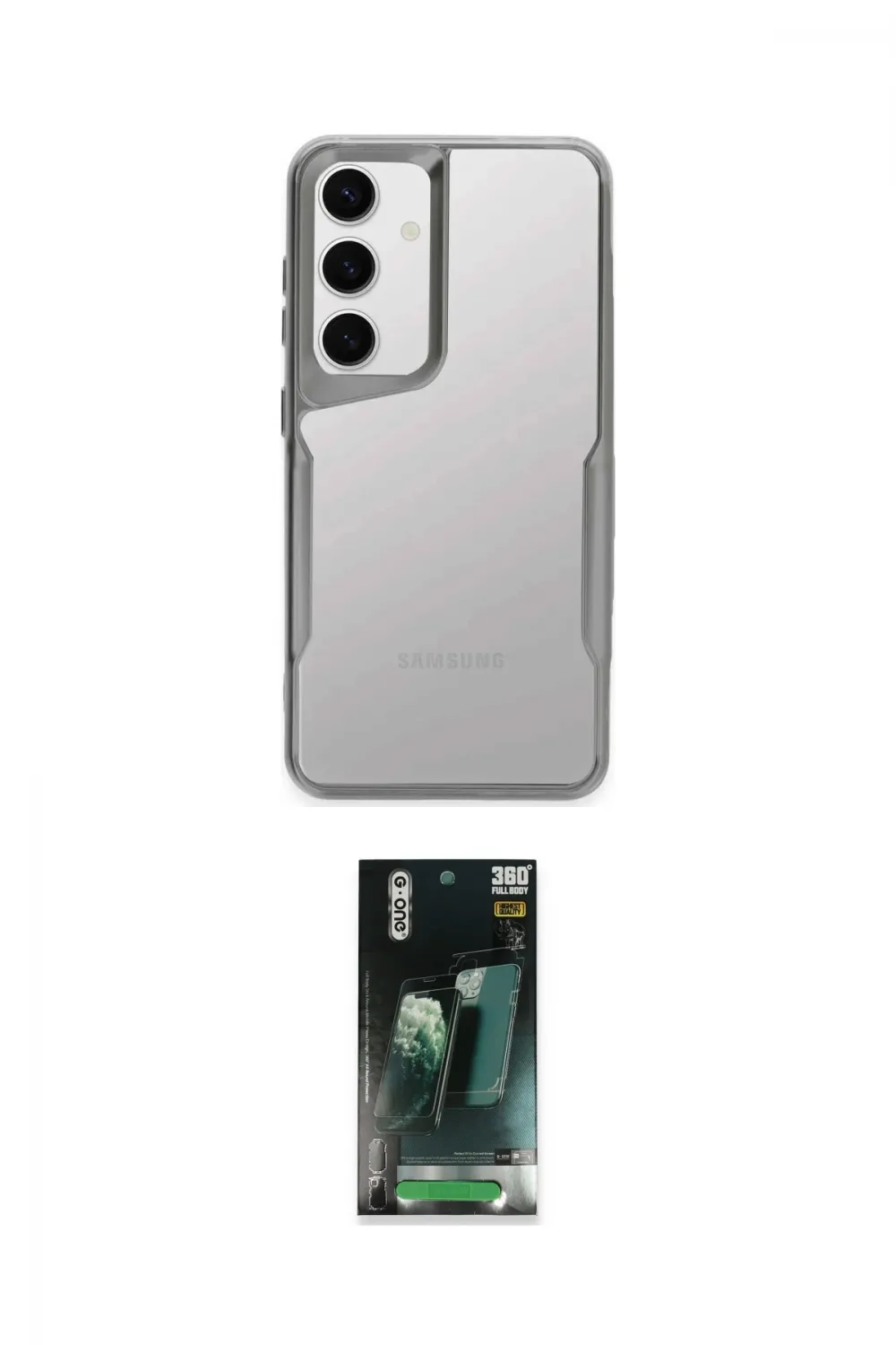 ieg™ Galaxy S24 Kılıf Akış Çizgi Koleksiyonu - Siyah 360 Mat Full Body Arka Koruyucu