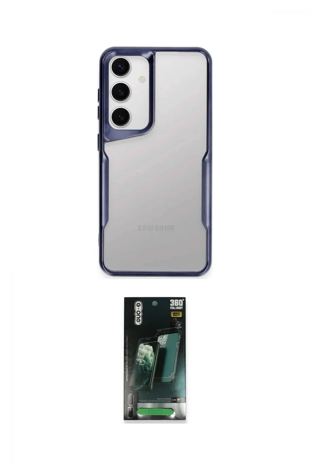 ieg™ Galaxy S24 Kılıf Akış Çizgi Koleksiyonu - Siyah 360 Mat Full Body Arka Koruyucu