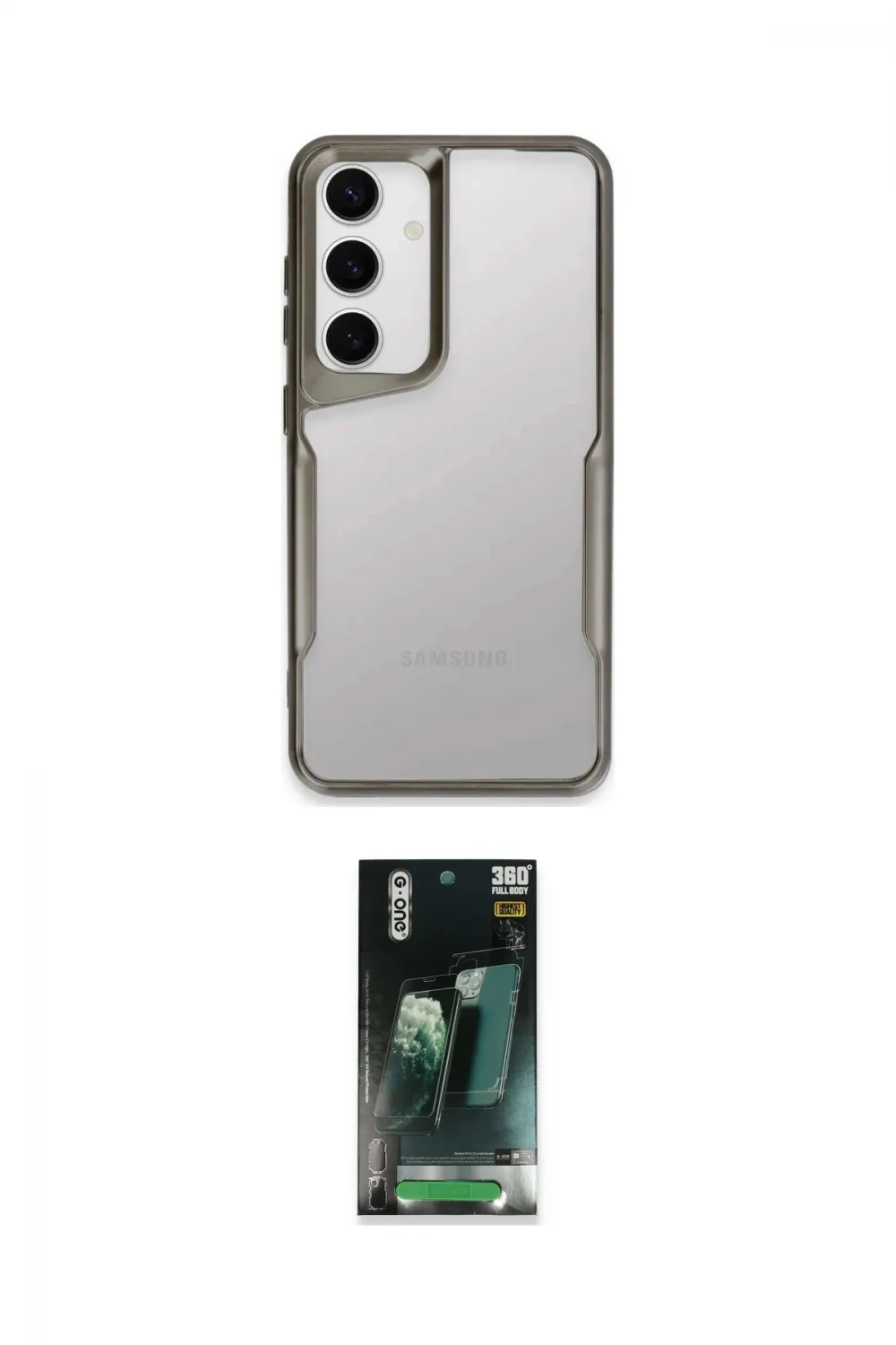 ieg™ Galaxy S24 Kılıf Akış Çizgi Koleksiyonu - Siyah 360 Mat Full Body Arka Koruyucu