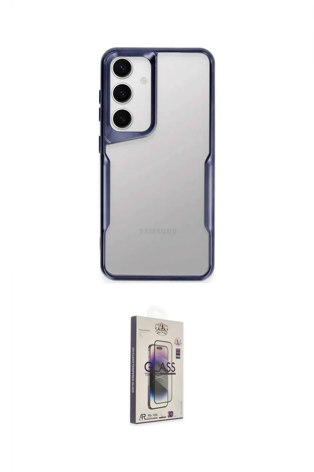ieg™ Galaxy S24 Kılıf Akış Çizgi Koleksiyonu - Siyah Bilvis 3D Cam Ekran Koruyucu