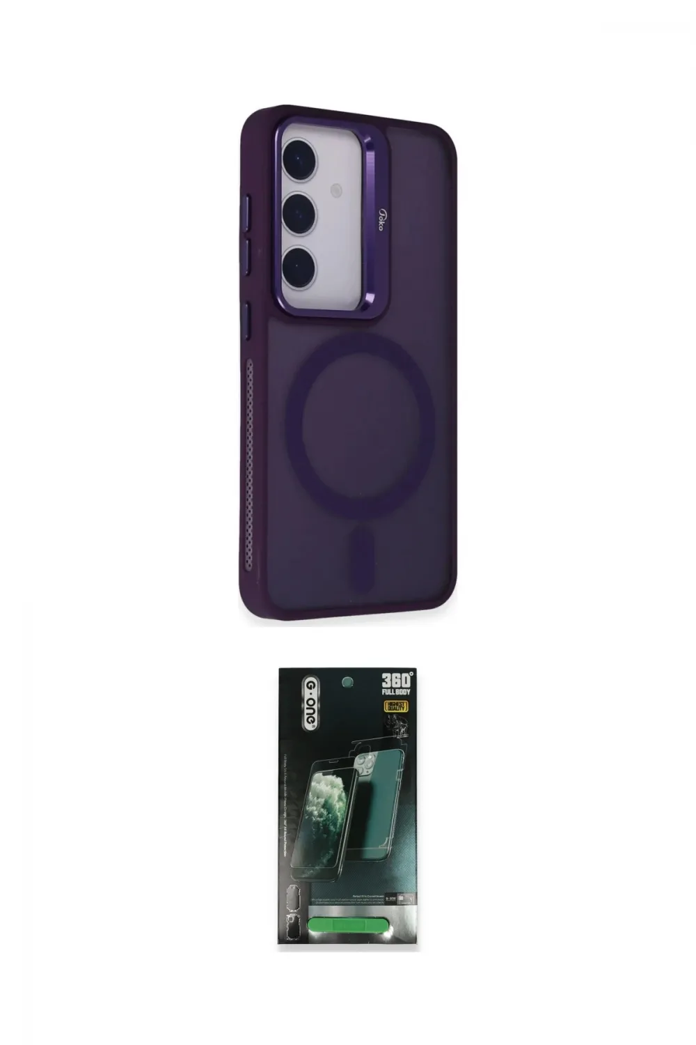ieg™ Galaxy S24 Kılıf Akış Form - Şeffaf 360 Full Body Arka Koruyucu