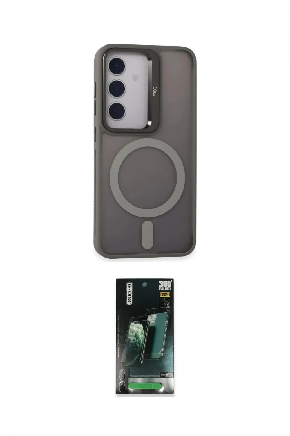 ieg™ Galaxy S24 Kılıf Akış Form - Şeffaf 360 Full Body Arka Koruyucu