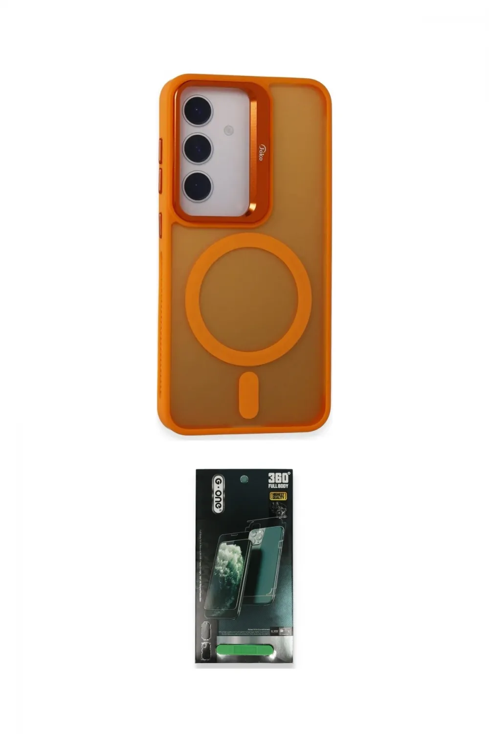 ieg™ Galaxy S24 Kılıf Akış Form - Şeffaf 360 Full Body Arka Koruyucu