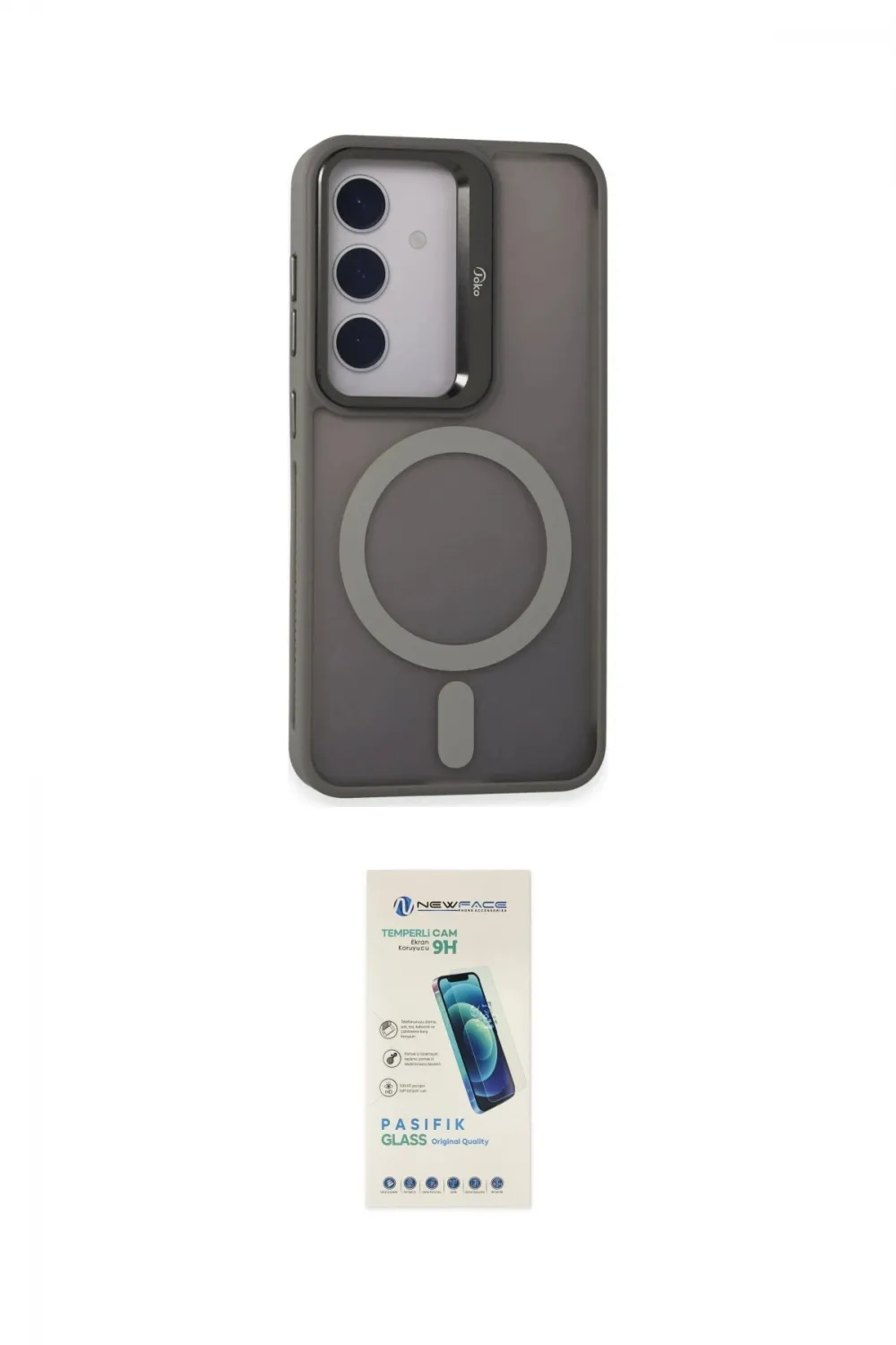 ieg™ Galaxy S24 Kılıf Akış Form - Şeffaf Pasifik Cam Ekran Koruyucu