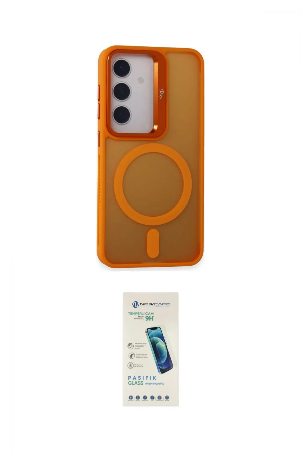 ieg™ Galaxy S24 Kılıf Akış Form - Şeffaf Pasifik Cam Ekran Koruyucu