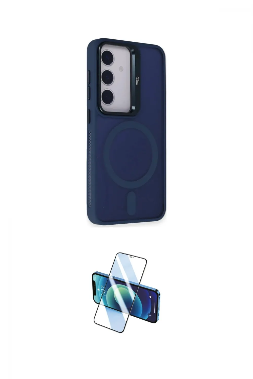 ieg™ Galaxy S24 Kılıf Akış Form - Siyah 3D Antistatik Cam Ekran Koruyucu