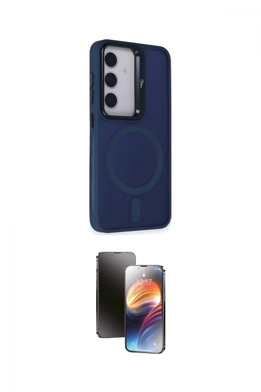 ieg™ Galaxy S24 Kılıf Akış Form - Siyah 3D Antistatik Mat Seramik Nano Ekran Koruyucu