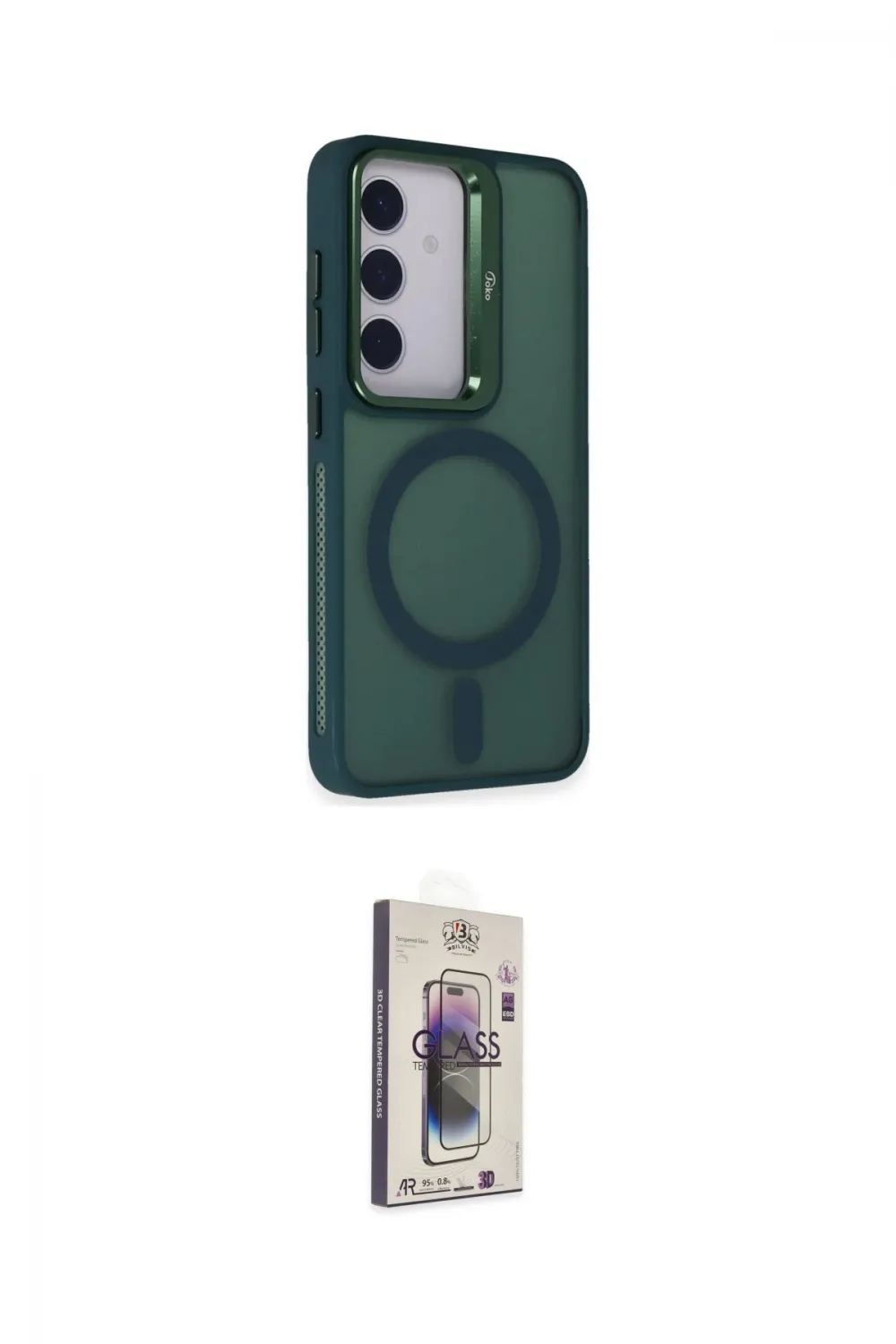 ieg™ Galaxy S24 Kılıf Akış Form - Siyah Bilvis 3D Cam Ekran Koruyucu