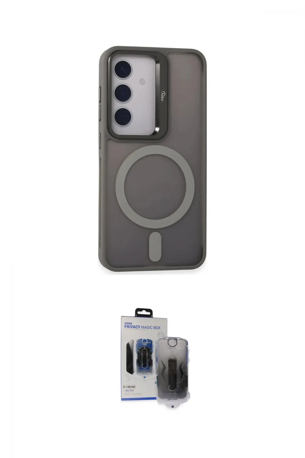 ieg™ Galaxy S24 Kılıf Akış Form - Siyah Vanessa Magic Hayalet Cam
