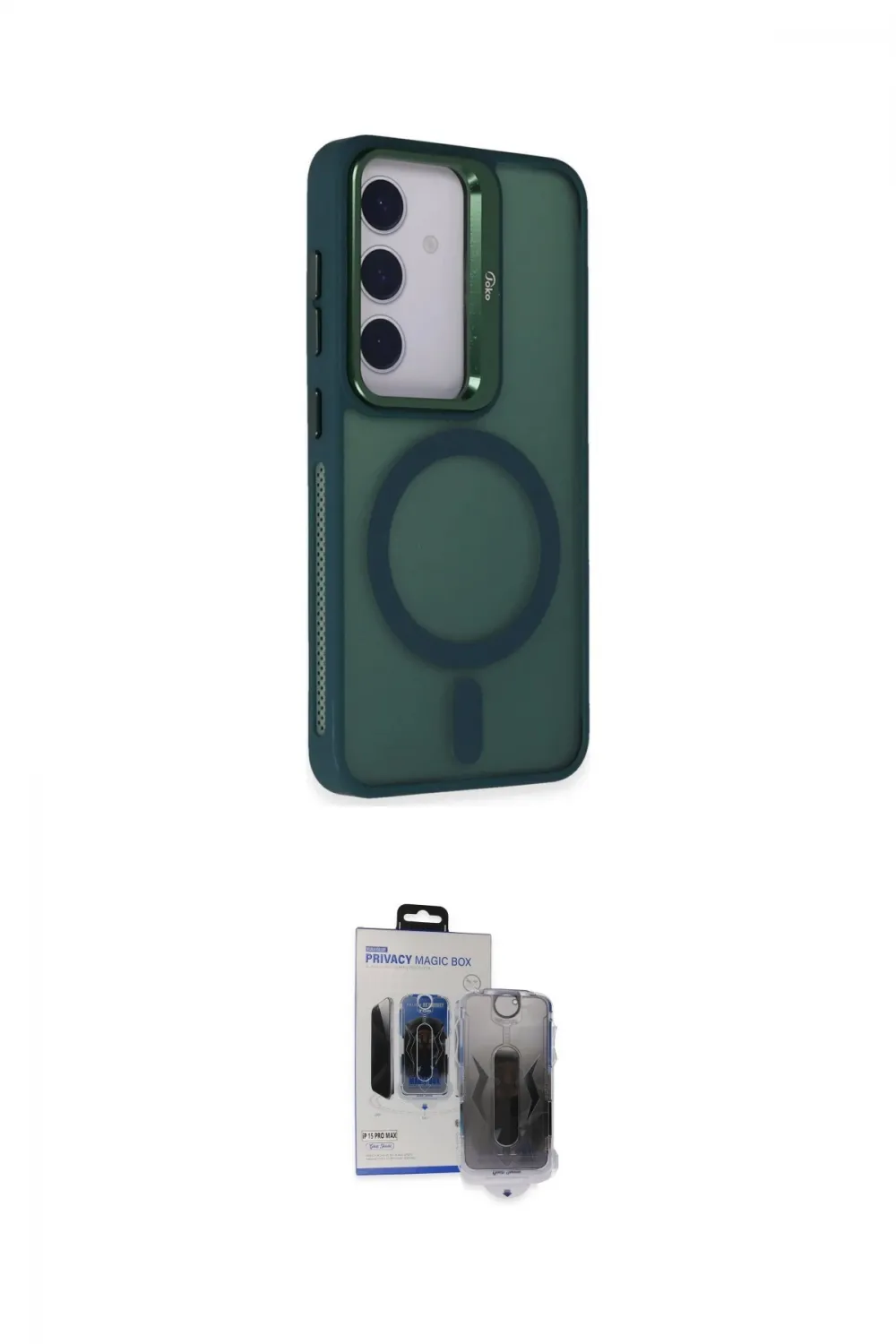 ieg™ Galaxy S24 Kılıf Akış Form - Siyah Vanessa Magic Hayalet Cam