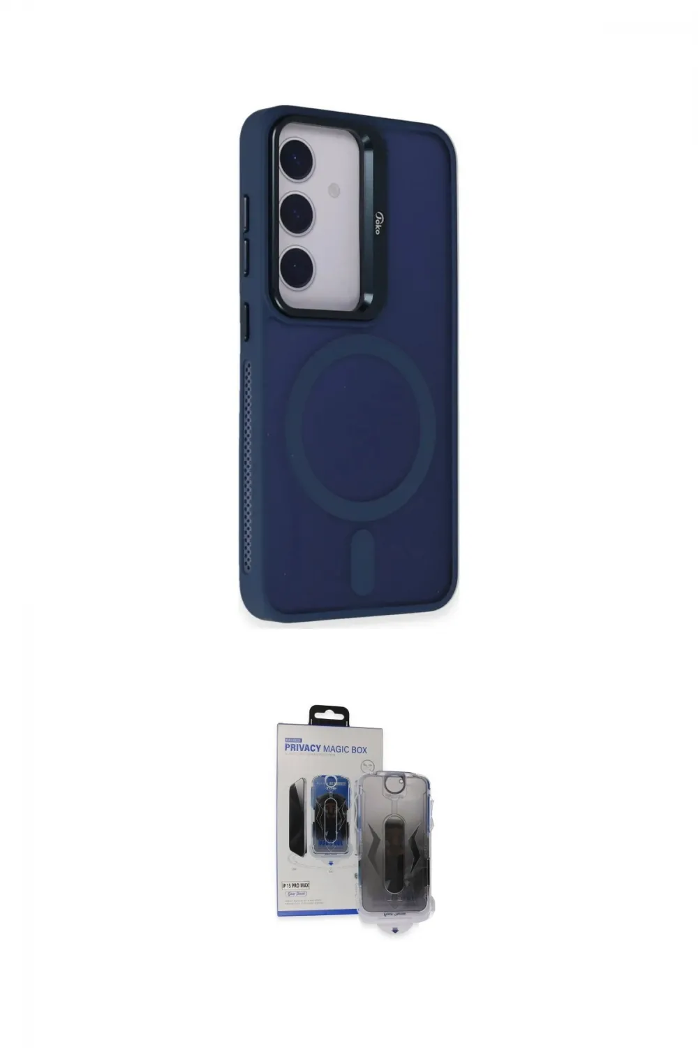 ieg™ Galaxy S24 Kılıf Akış Form - Siyah Vanessa Magic Hayalet Cam