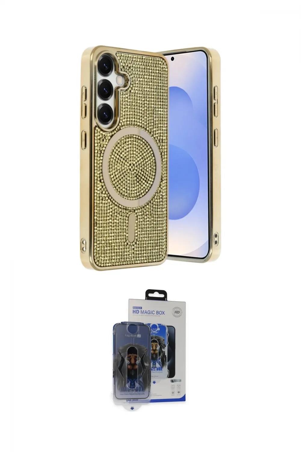 ieg™ Galaxy S24 Kılıf Eksen Çizgi - Siyah Vanessa Magic Cam