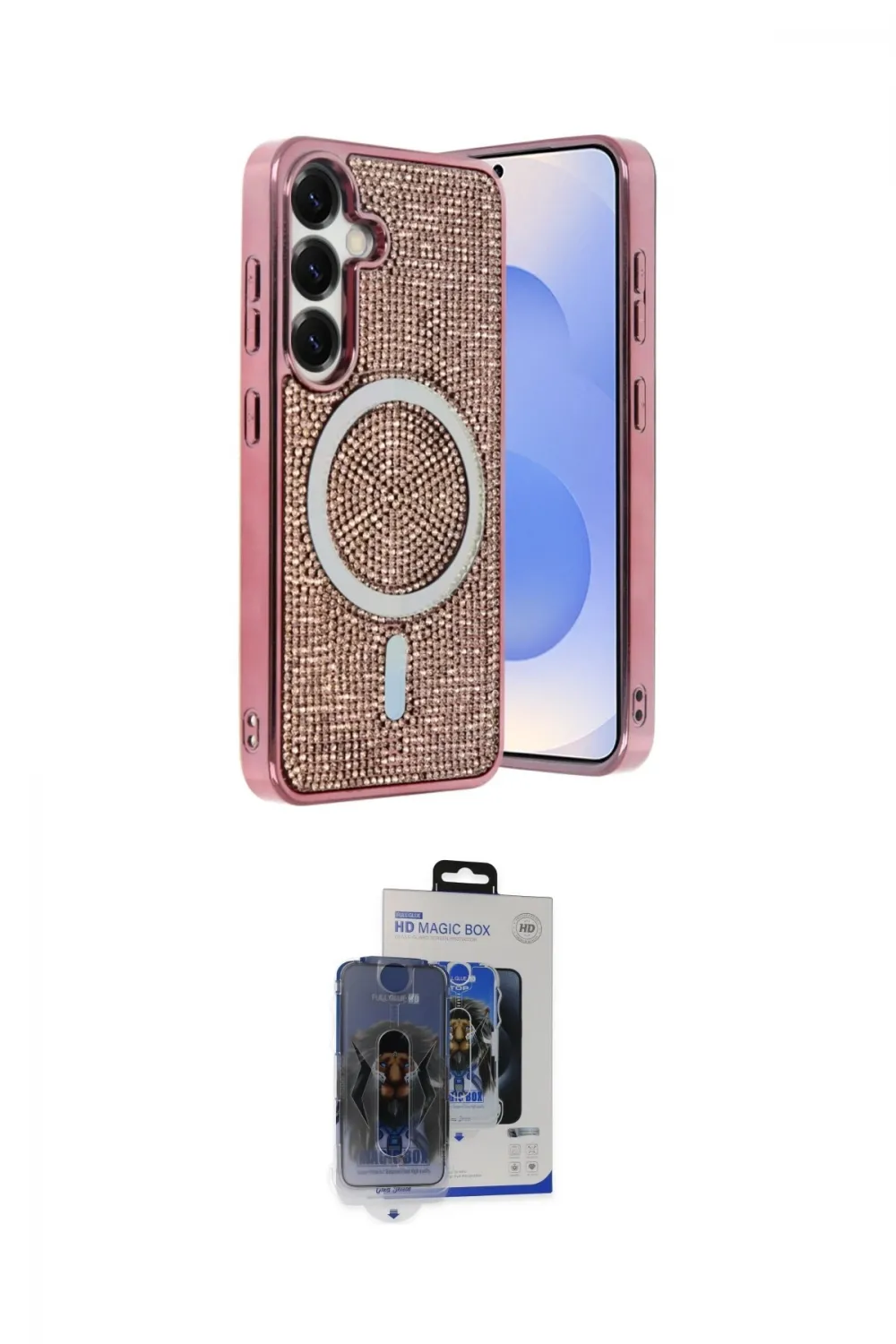 ieg™ Galaxy S24 Kılıf Eksen Çizgi - Siyah Vanessa Magic Cam