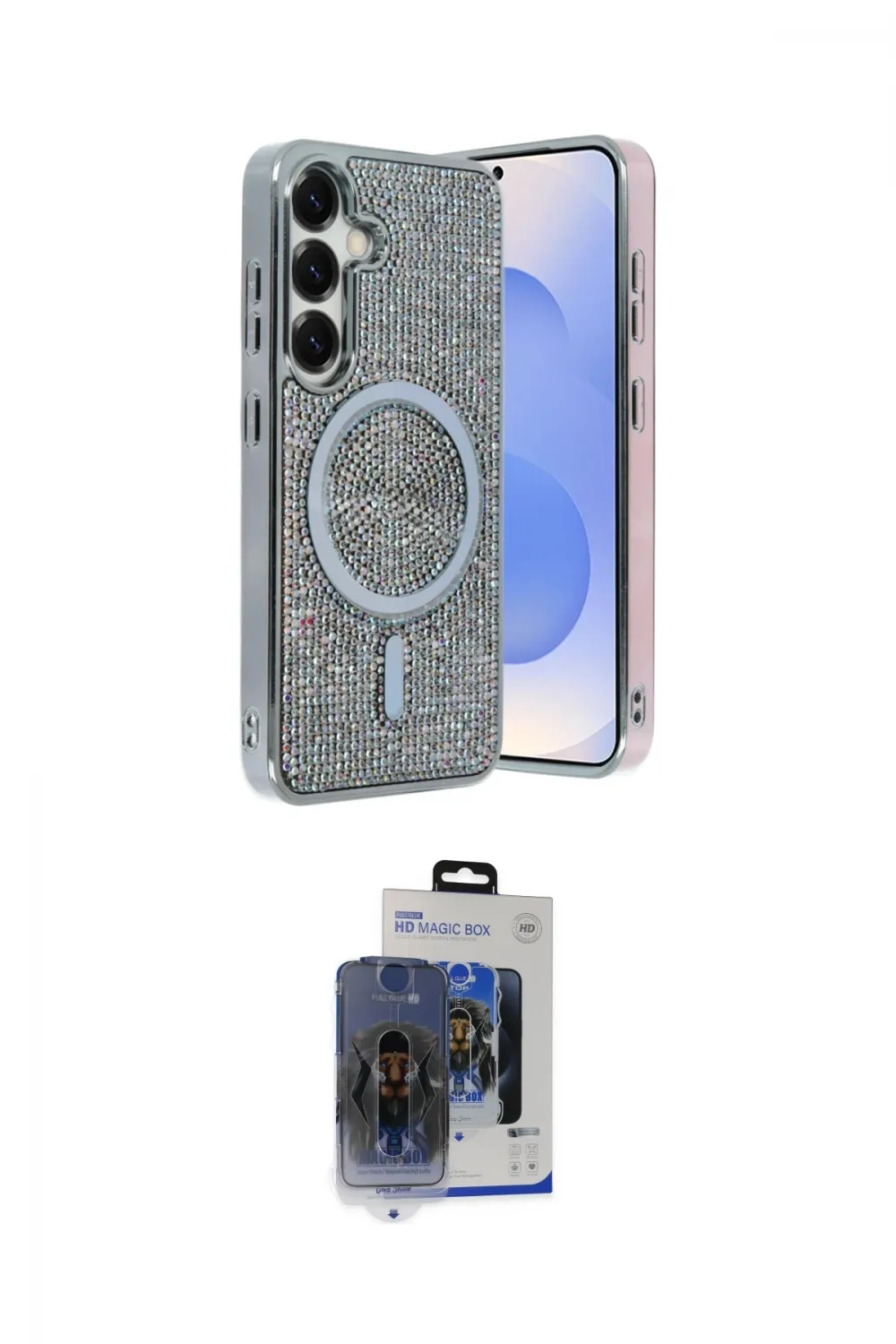 ieg™ Galaxy S24 Kılıf Eksen Çizgi - Siyah Vanessa Magic Cam