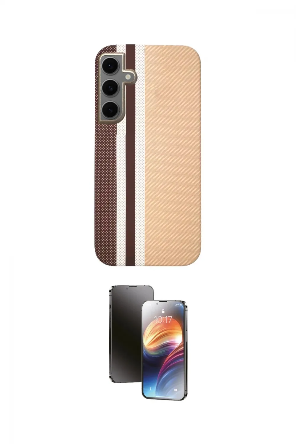 ieg™ Galaxy S24 Kılıf Eksen Prime - Siyah 3D Antistatik Mat Seramik Nano Ekran Koruyucu
