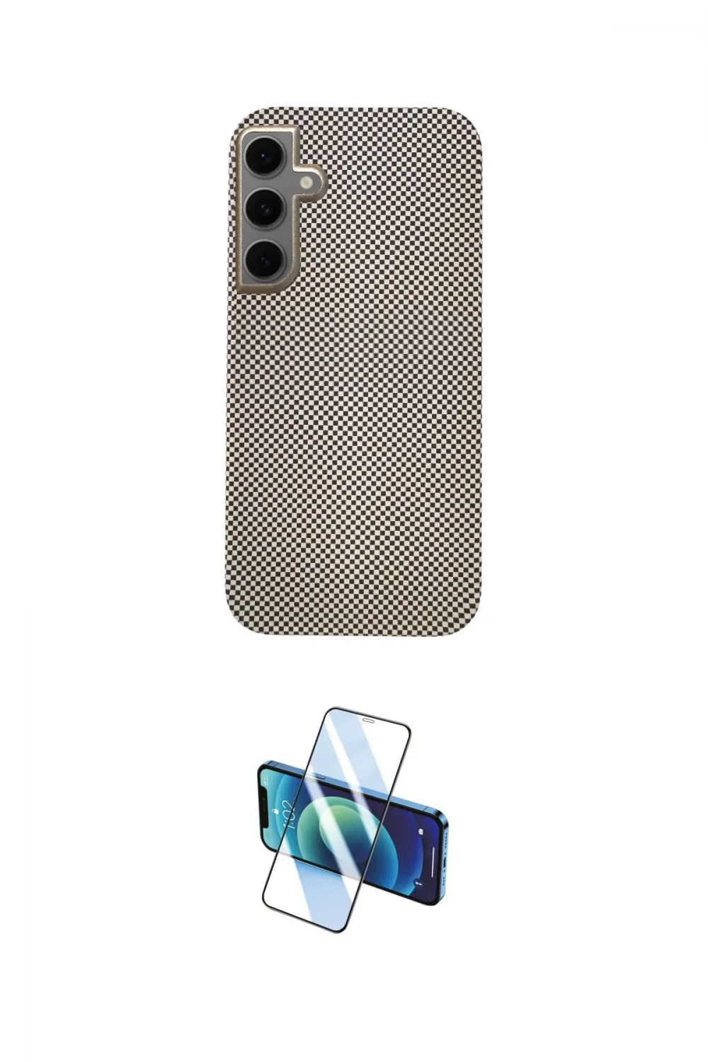 ieg™ Galaxy S24 Kılıf Eksen Prime - Siyah 3D Antistatik Seramik Nano Ekran Koruyucu