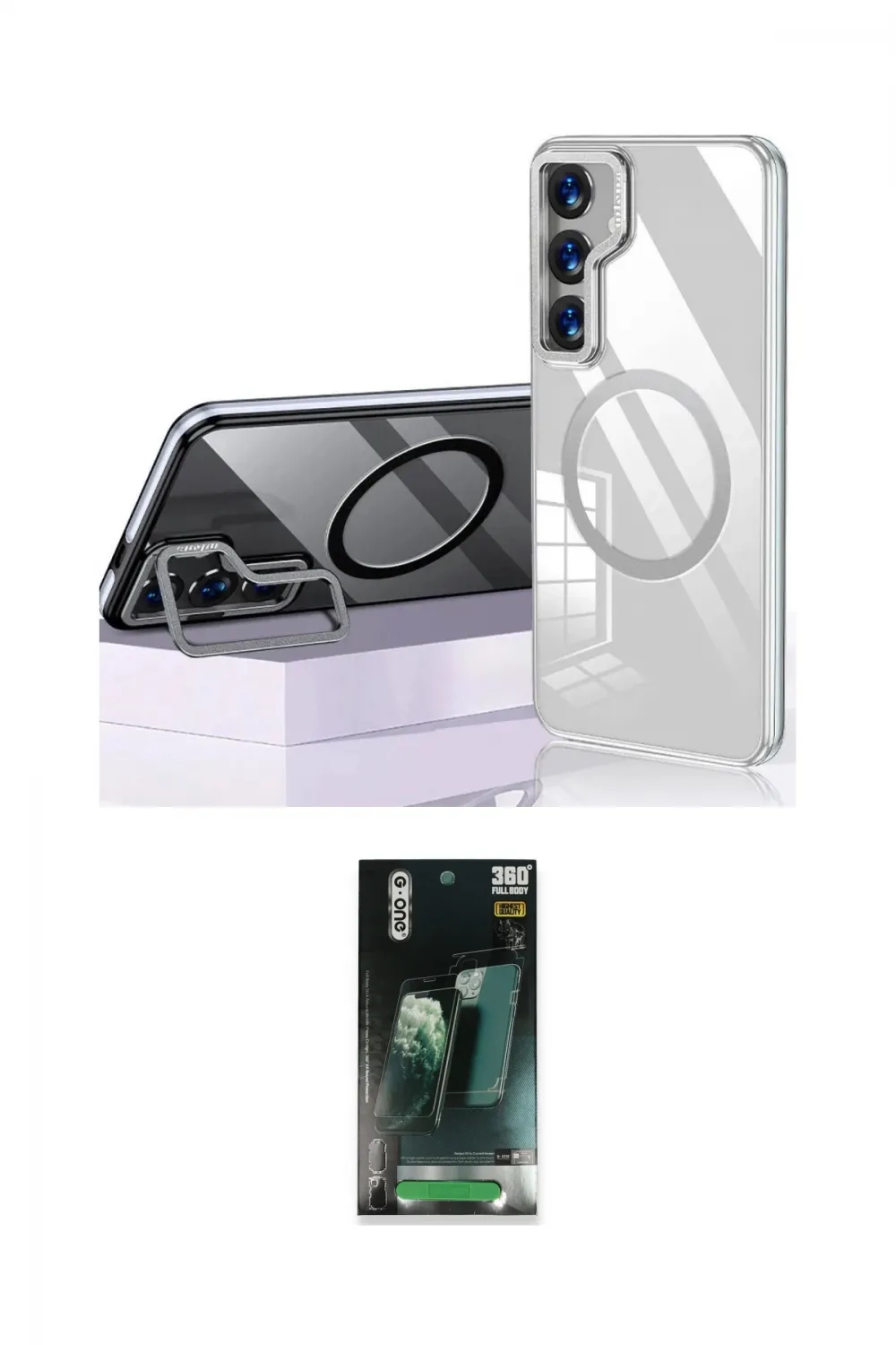ieg™ Galaxy S24 Kılıf Nova Doku - Siyah 360 Mat Full Body Arka Koruyucu