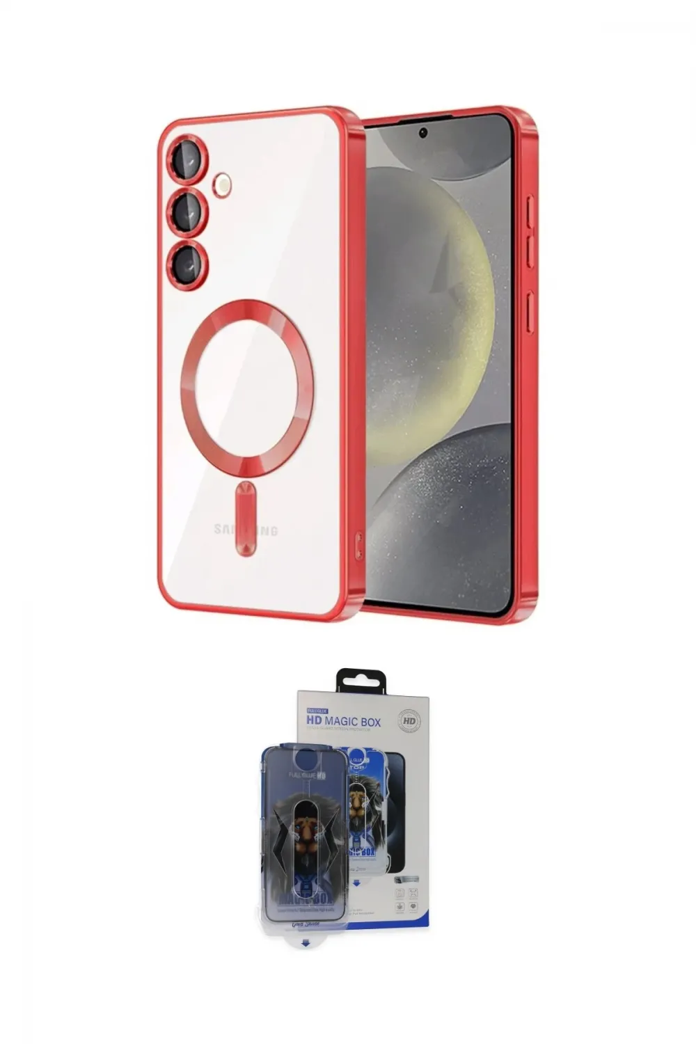 ieg™ Galaxy S24 Kılıf Nova Işık Özel Seri - Siyah Vanessa Magic Cam