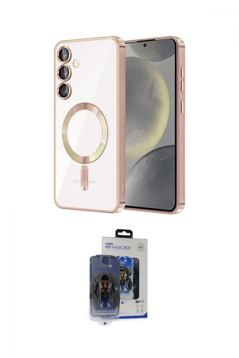 ieg™ Galaxy S24 Kılıf Nova Işık Özel Seri - Siyah Vanessa Magic Cam