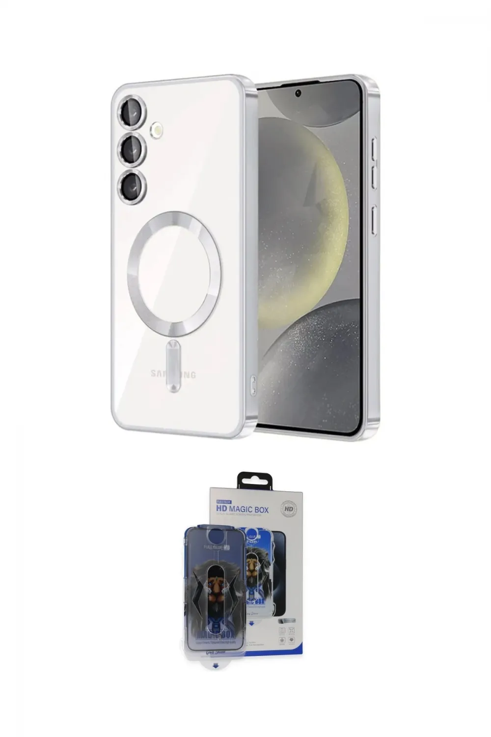 ieg™ Galaxy S24 Kılıf Nova Işık Özel Seri - Siyah Vanessa Magic Cam