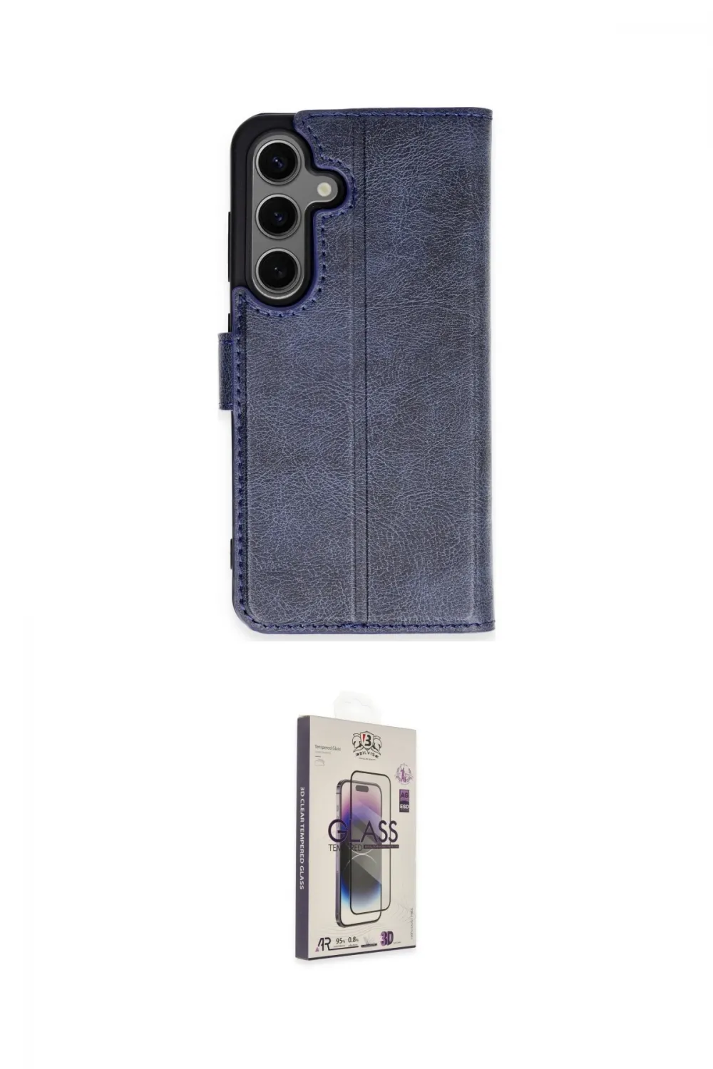 ieg™ Galaxy S24 Kılıf Siluet Işık Serisi - Siyah Bilvis 3D Cam Ekran Koruyucu