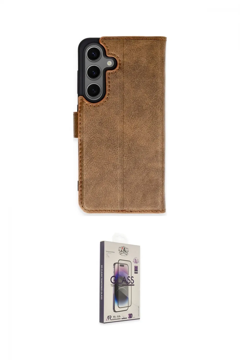 ieg™ Galaxy S24 Kılıf Siluet Işık Serisi - Siyah Bilvis 3D Cam Ekran Koruyucu