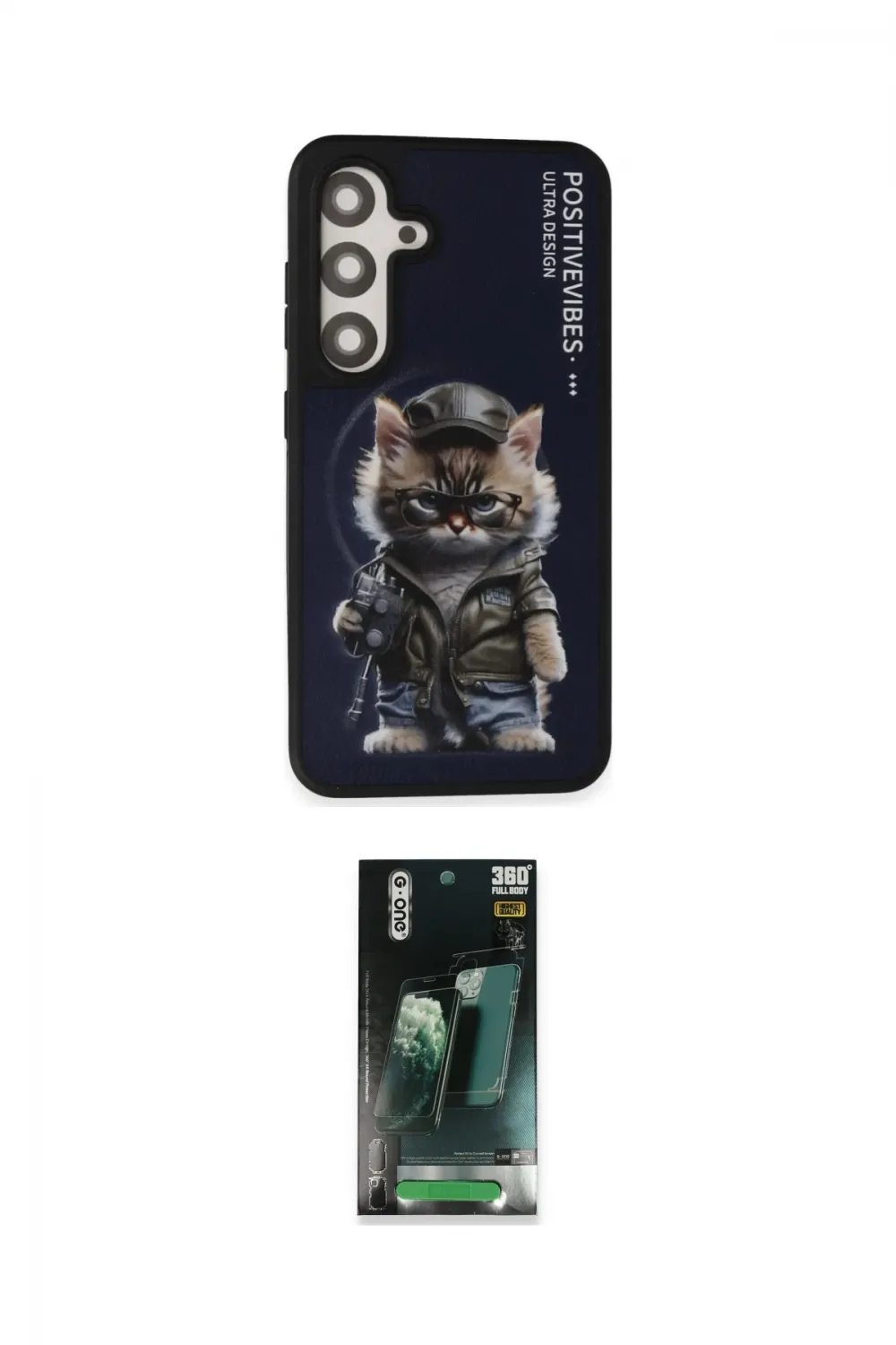 ieg™ Galaxy S24 Kılıf Siluet Modern Özel Seri - Şeffaf 360 Full Body Arka Koruyucu