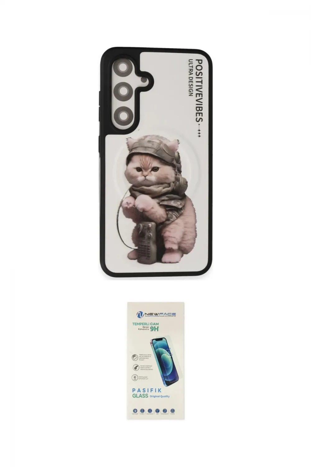 ieg™ Galaxy S24 Kılıf Siluet Modern Özel Seri - Şeffaf Pasifik Cam Ekran Koruyucu