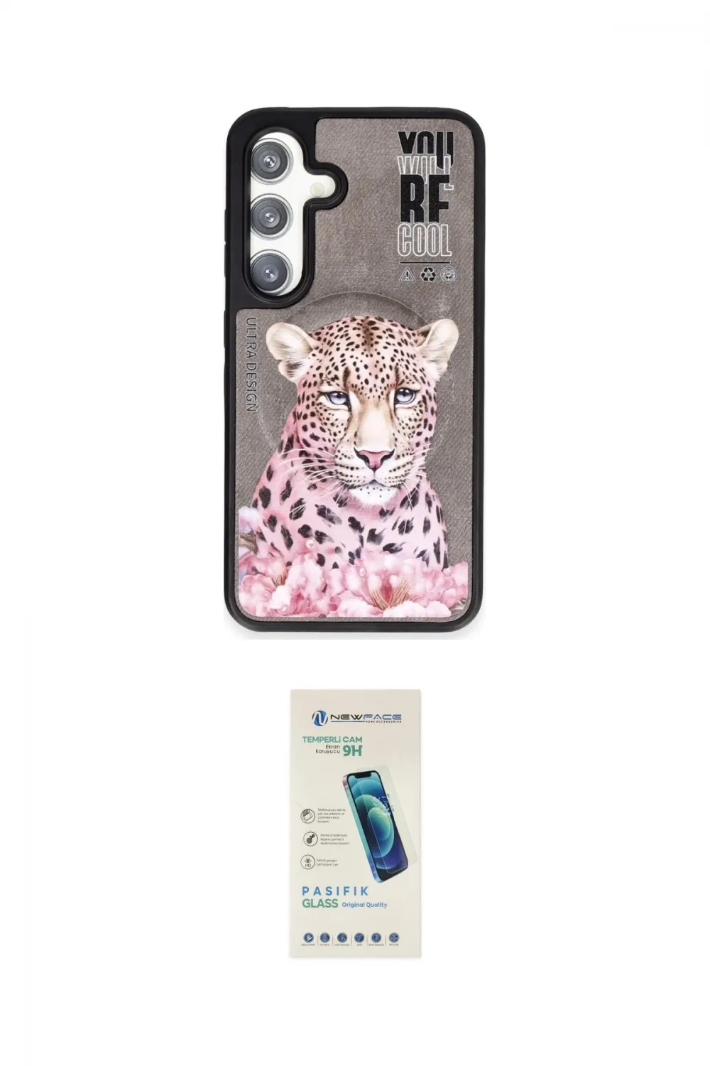ieg™ Galaxy S24 Kılıf Siluet Modern Özel Seri - Şeffaf Pasifik Cam Ekran Koruyucu