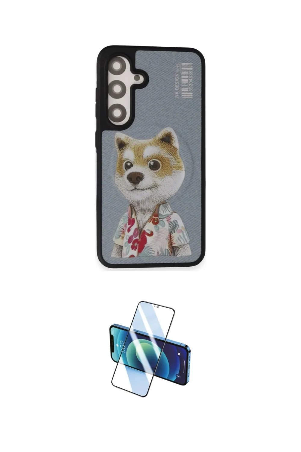 ieg™ Galaxy S24 Kılıf Siluet Modern Özel Seri - Siyah 3D Antistatik Cam Ekran Koruyucu