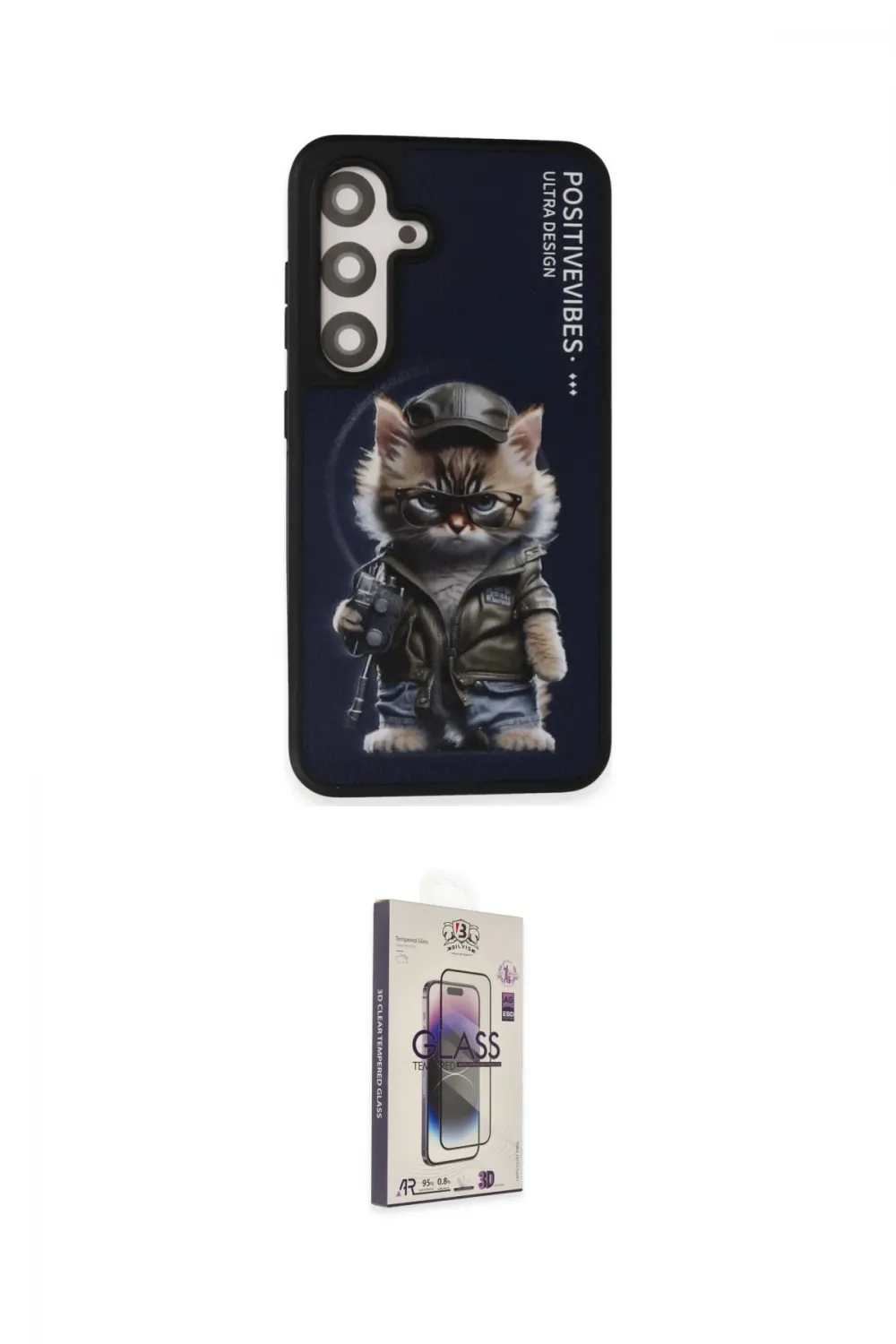 ieg™ Galaxy S24 Kılıf Siluet Modern Özel Seri - Siyah Bilvis 3D Cam Ekran Koruyucu