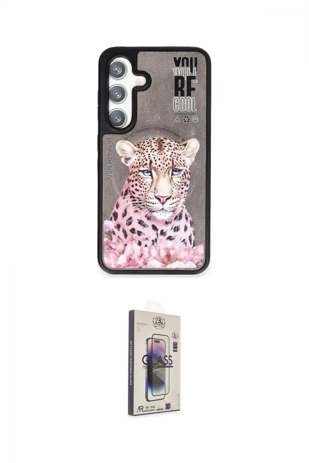 ieg™ Galaxy S24 Kılıf Siluet Modern Özel Seri - Siyah Bilvis 3D Cam Ekran Koruyucu