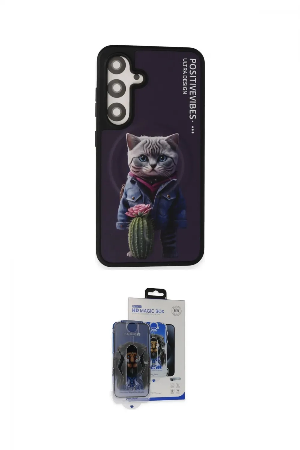 ieg™ Galaxy S24 Kılıf Siluet Modern Özel Seri - Siyah Vanessa Magic Cam