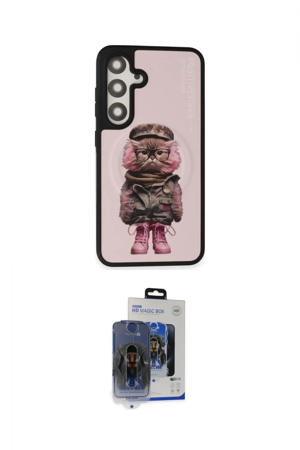 ieg™ Galaxy S24 Kılıf Siluet Modern Özel Seri - Siyah Vanessa Magic Cam
