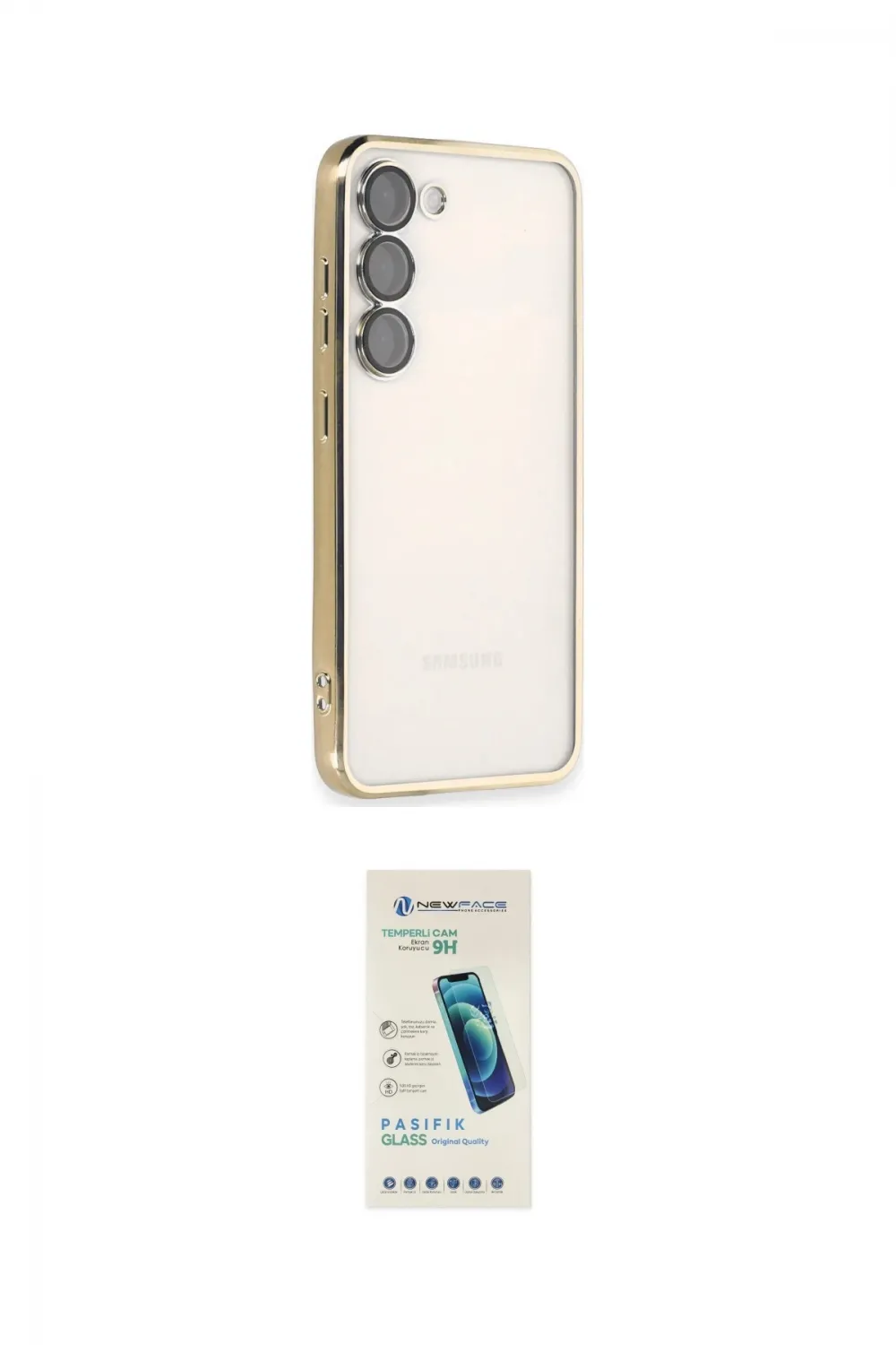 ieg™ Galaxy S24 Kılıf Vadi Minimal - Şeffaf Pasifik Cam Ekran Koruyucu