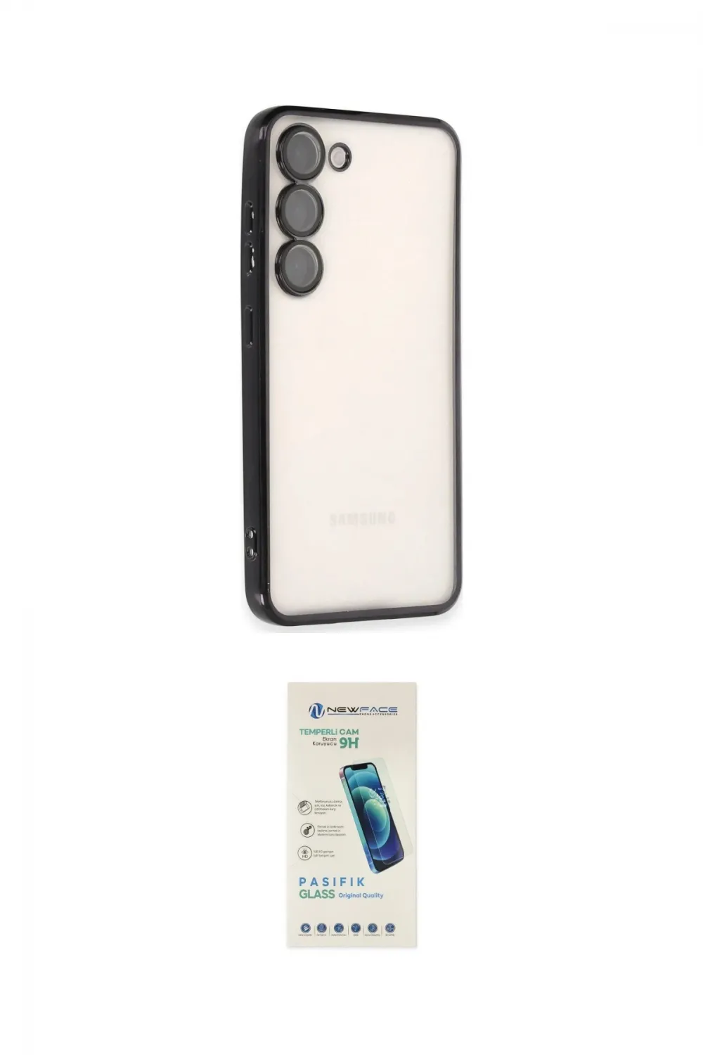 ieg™ Galaxy S24 Kılıf Vadi Minimal - Şeffaf Pasifik Cam Ekran Koruyucu