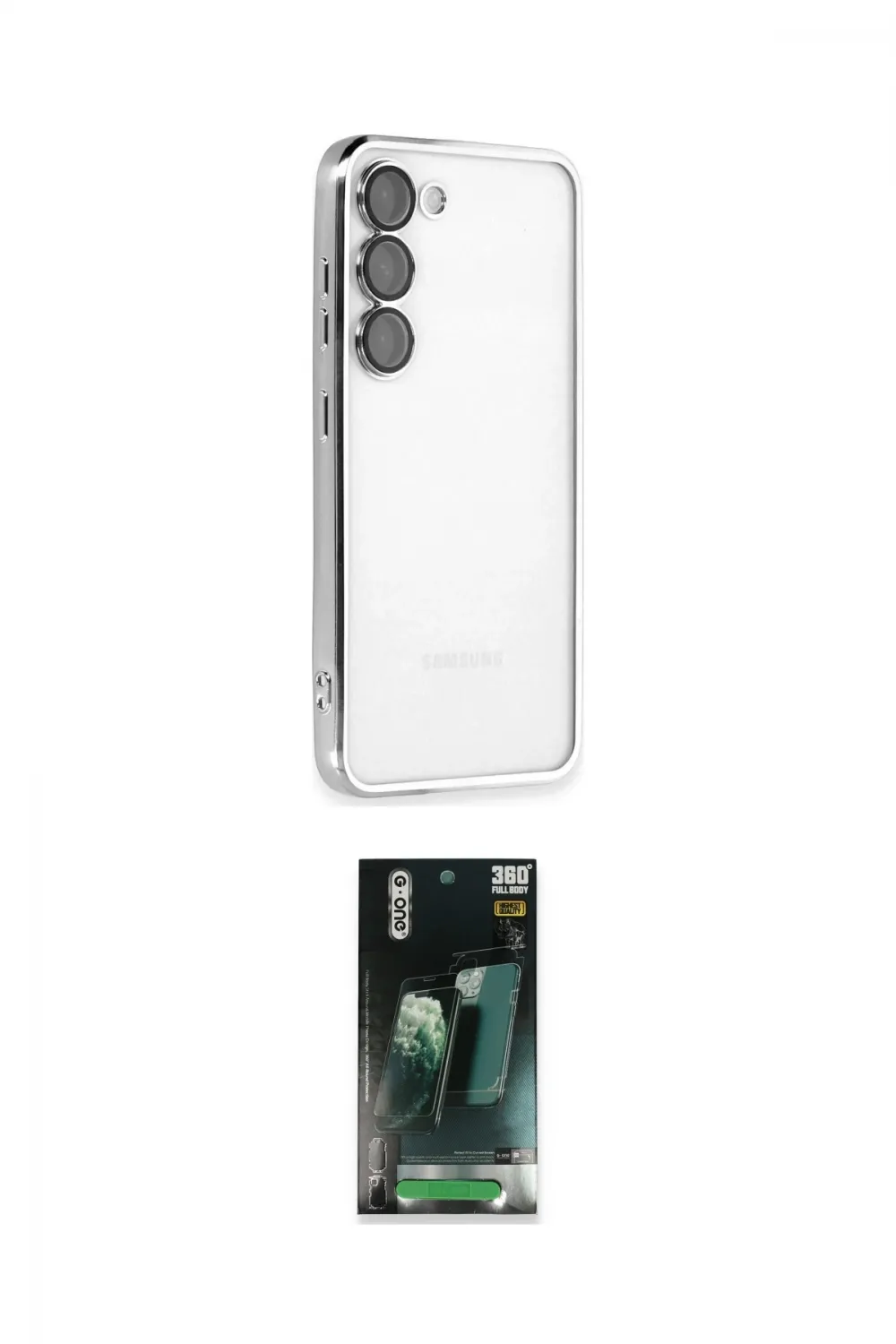 ieg™ Galaxy S24 Kılıf Vadi Minimal - Siyah 360 Mat Full Body Arka Koruyucu