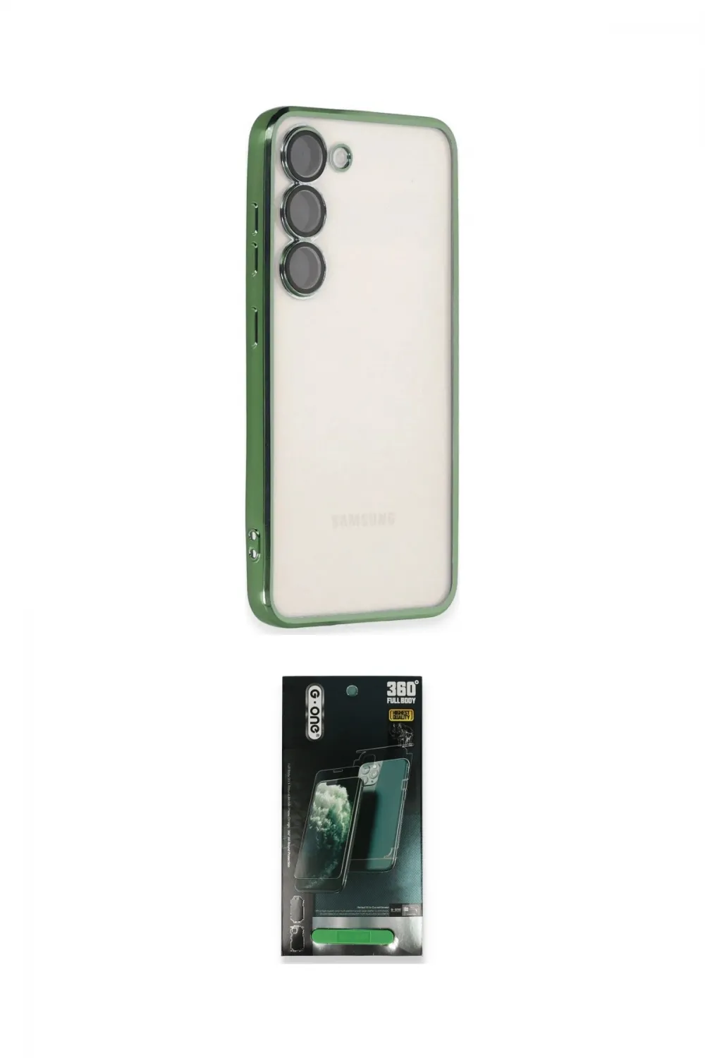 ieg™ Galaxy S24 Kılıf Vadi Minimal - Siyah 360 Mat Full Body Arka Koruyucu
