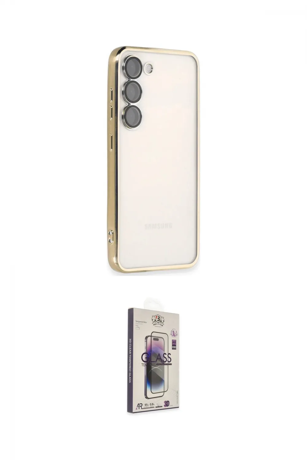 ieg™ Galaxy S24 Kılıf Vadi Minimal - Siyah Bilvis 3D Cam Ekran Koruyucu