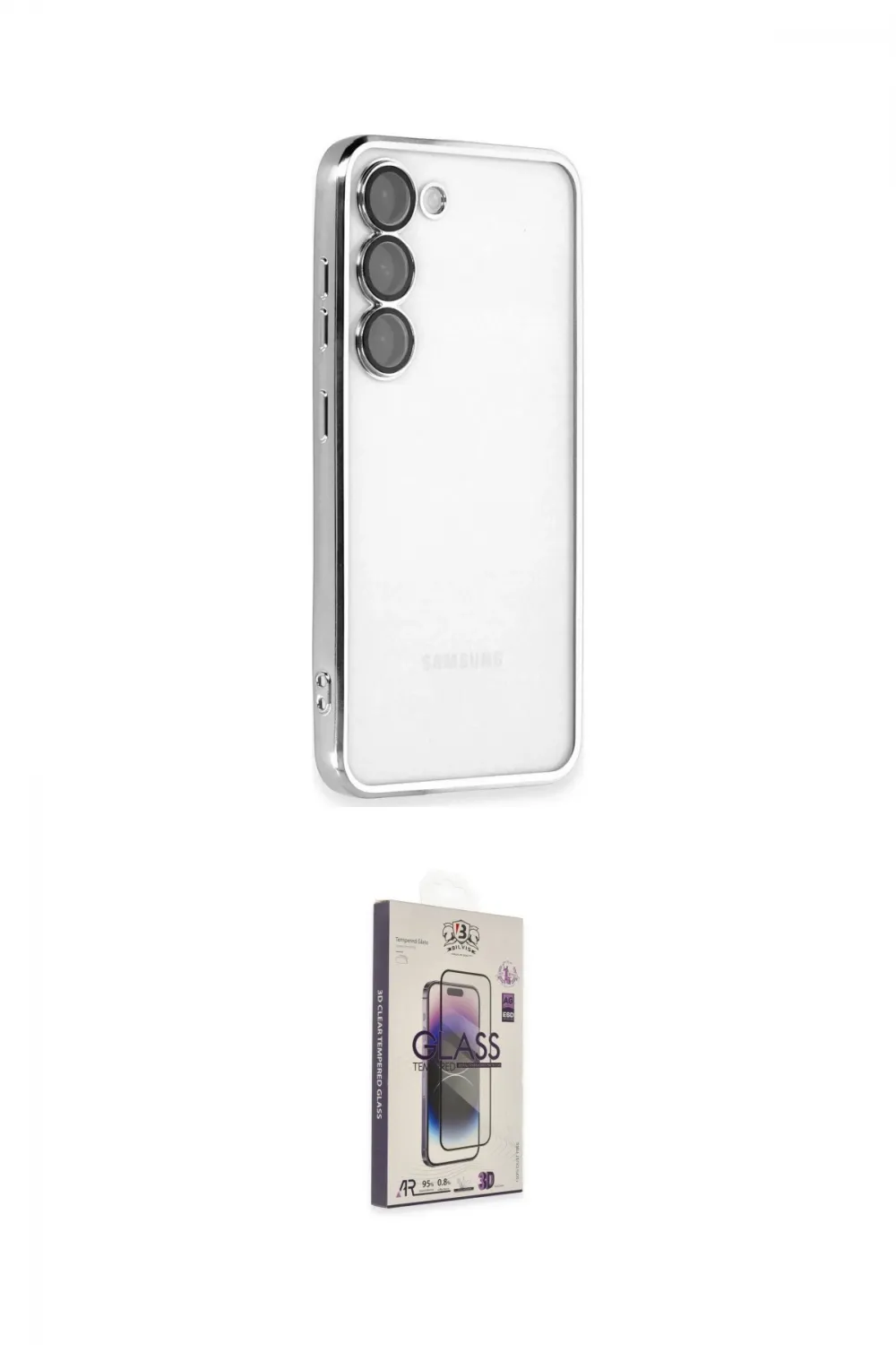 ieg™ Galaxy S24 Kılıf Vadi Minimal - Siyah Bilvis 3D Cam Ekran Koruyucu