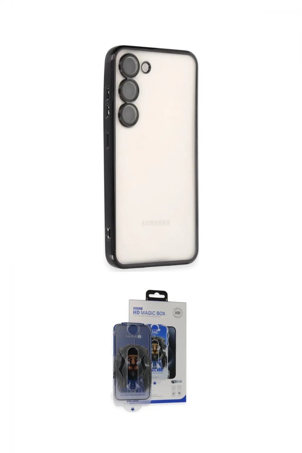 ieg™ Galaxy S24 Kılıf Vadi Minimal - Siyah Vanessa Magic Cam