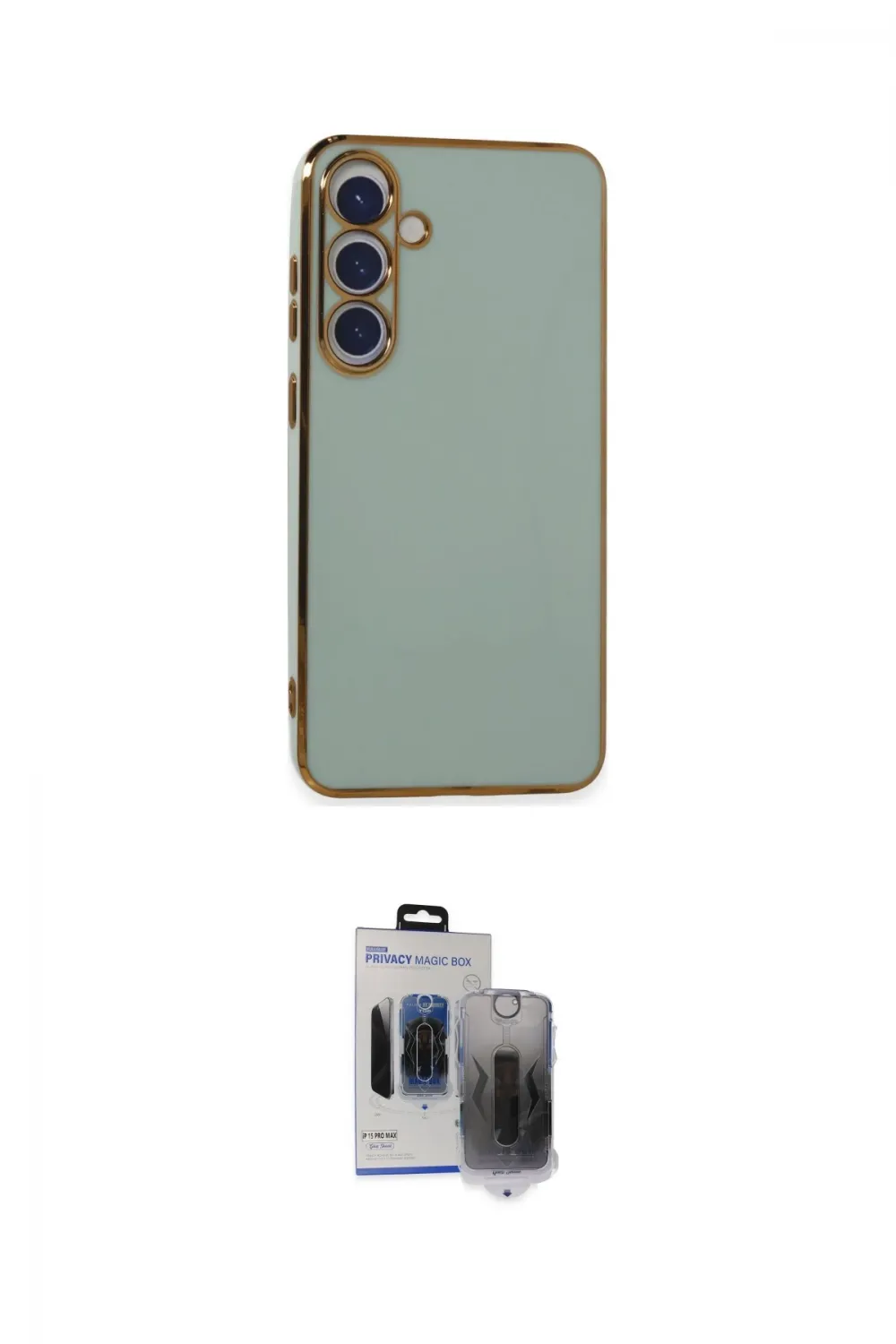 ieg™ Galaxy S24 Kılıf Yankı Serisi - Siyah Vanessa Magic Hayalet Cam