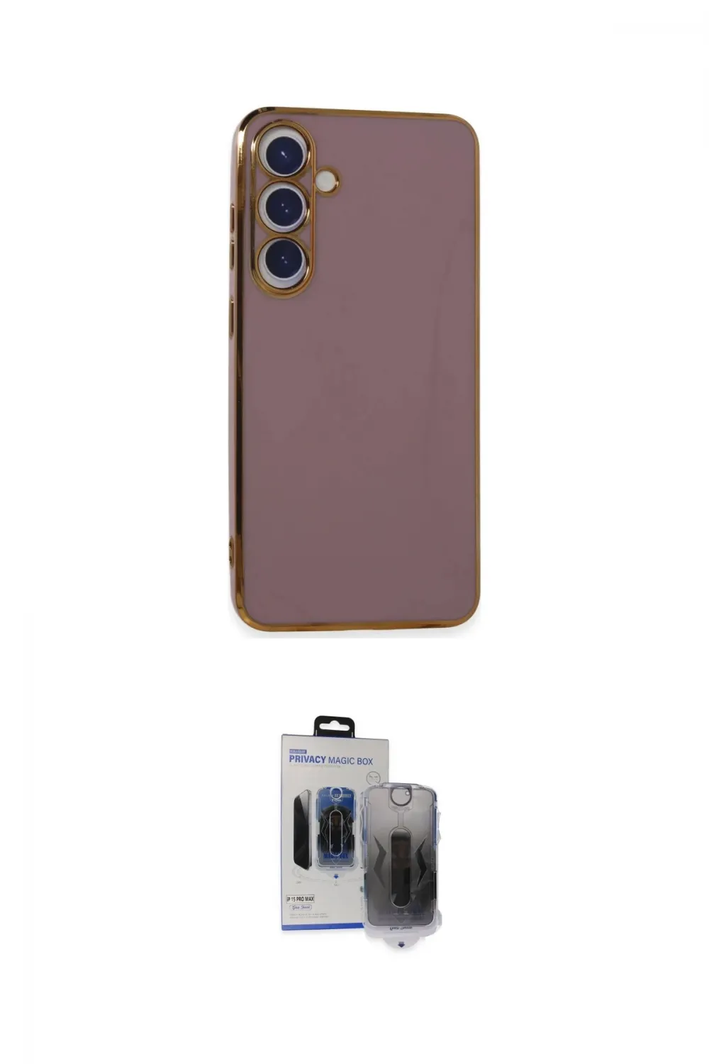 ieg™ Galaxy S24 Kılıf Yankı Serisi - Siyah Vanessa Magic Hayalet Cam