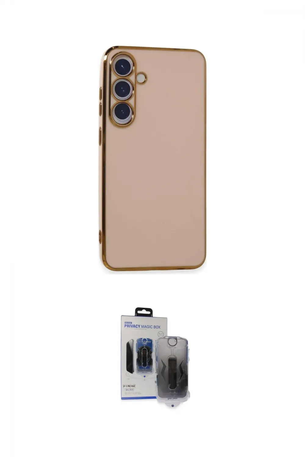 ieg™ Galaxy S24 Kılıf Yankı Serisi - Siyah Vanessa Magic Hayalet Cam