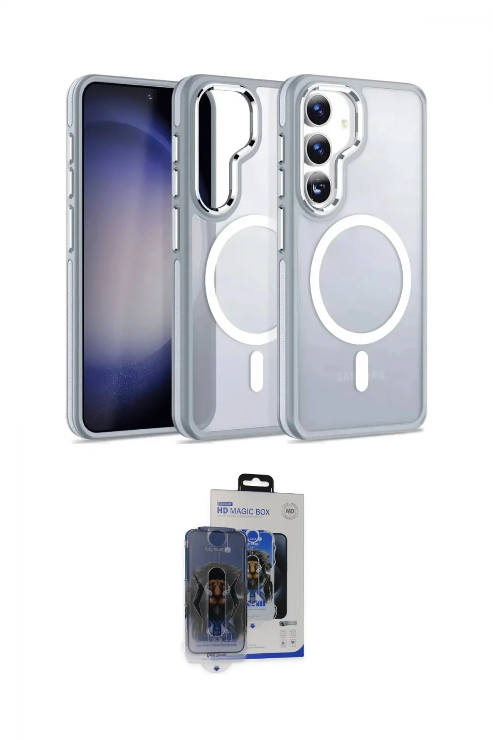 ieg™ Galaxy S24 Kılıf Yörünge Klasik - Siyah Vanessa Magic Cam