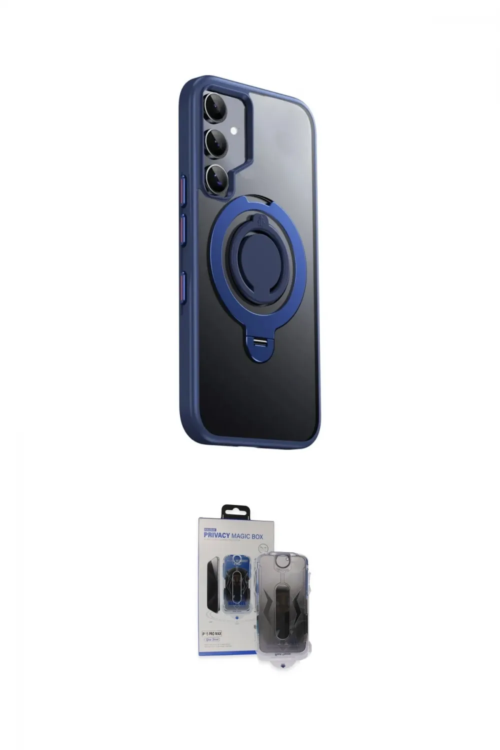 ieg™ Galaxy S24 Kılıf Zirve Çizgi Prime - Siyah Vanessa Magic Hayalet Cam